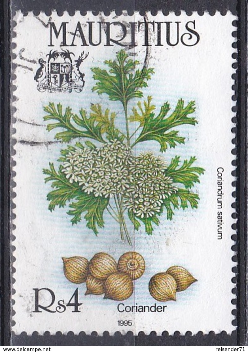 Mauritius 1995 Pflanzen Plants Flora Gewürze Spices Koriander Coriander, Mi. 791 Gest. - Mauritius (1968-...)