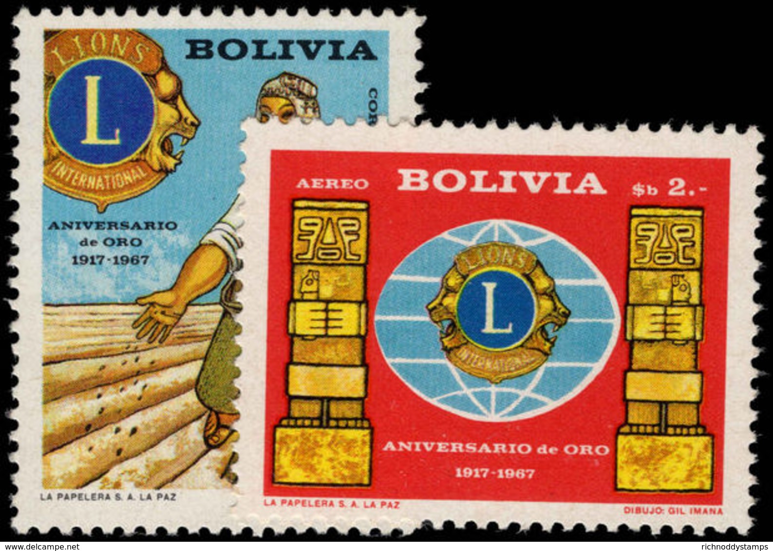 Bolivia 1967 Lions Club Unmounted Mint. - Bolivia