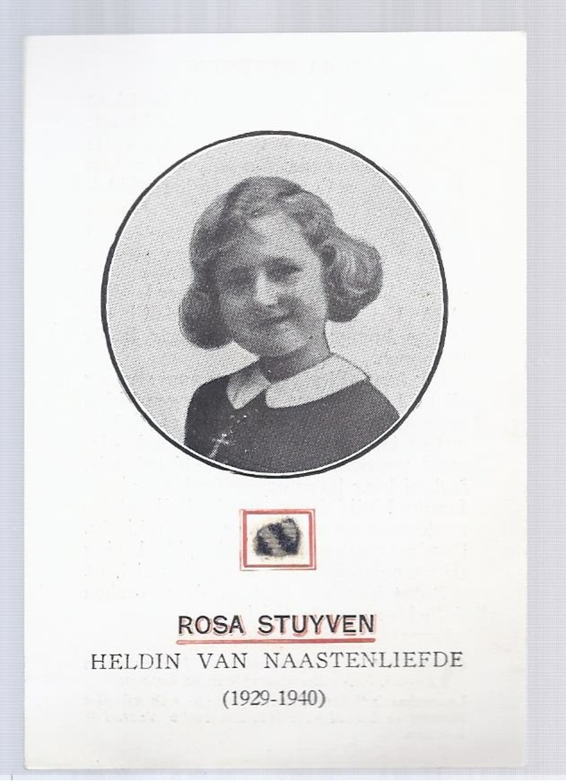 RELIC RELIQUIA RELIQUARY ROSA STUYVEN ° BLAUWPUT KESSEL-LOO 1929 + OORLOGSSLACHTOFFER BOMBARDEMENT + IEPER 1940 - Devotion Images