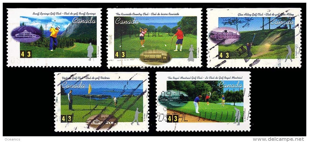 Canada (Scott No.1553-57 - Golf) (o) Série / Set - NOTE / B/B - Oblitérés