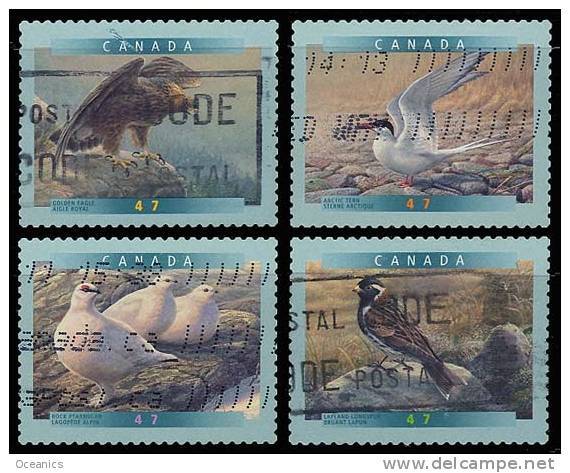 Canada (Scott No.1890-93 - Oiseaux Du Canada / Canadian Birds) (o) Autocollant / Self Adhesive 11,6 - 11,4 - Oblitérés