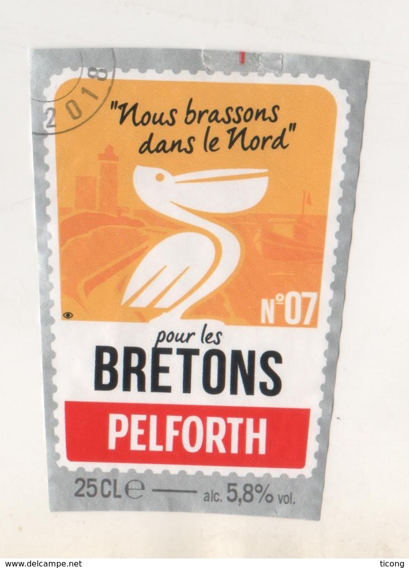 BIERE PELICAN NOUS BRASSONS DANS LE NORD POUR LES BRETONS - BRASSERIE PELFORTH MONS EN BAROEUL NORD FRANCE  - A VOIR - Bière