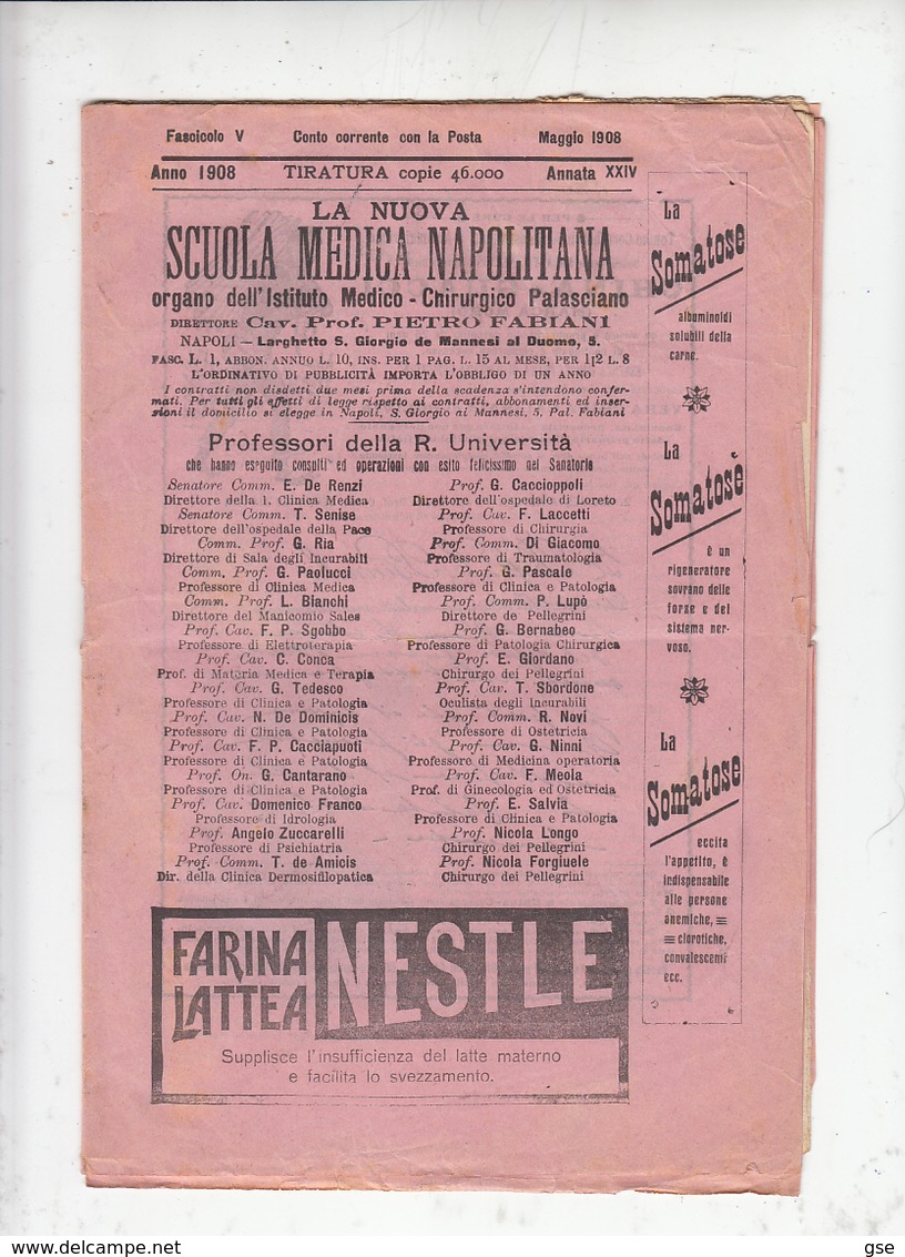 LA NUOVA SCUOLA MEDICA NAPOLETANA 1908 - - Gezondheid En Schoonheid