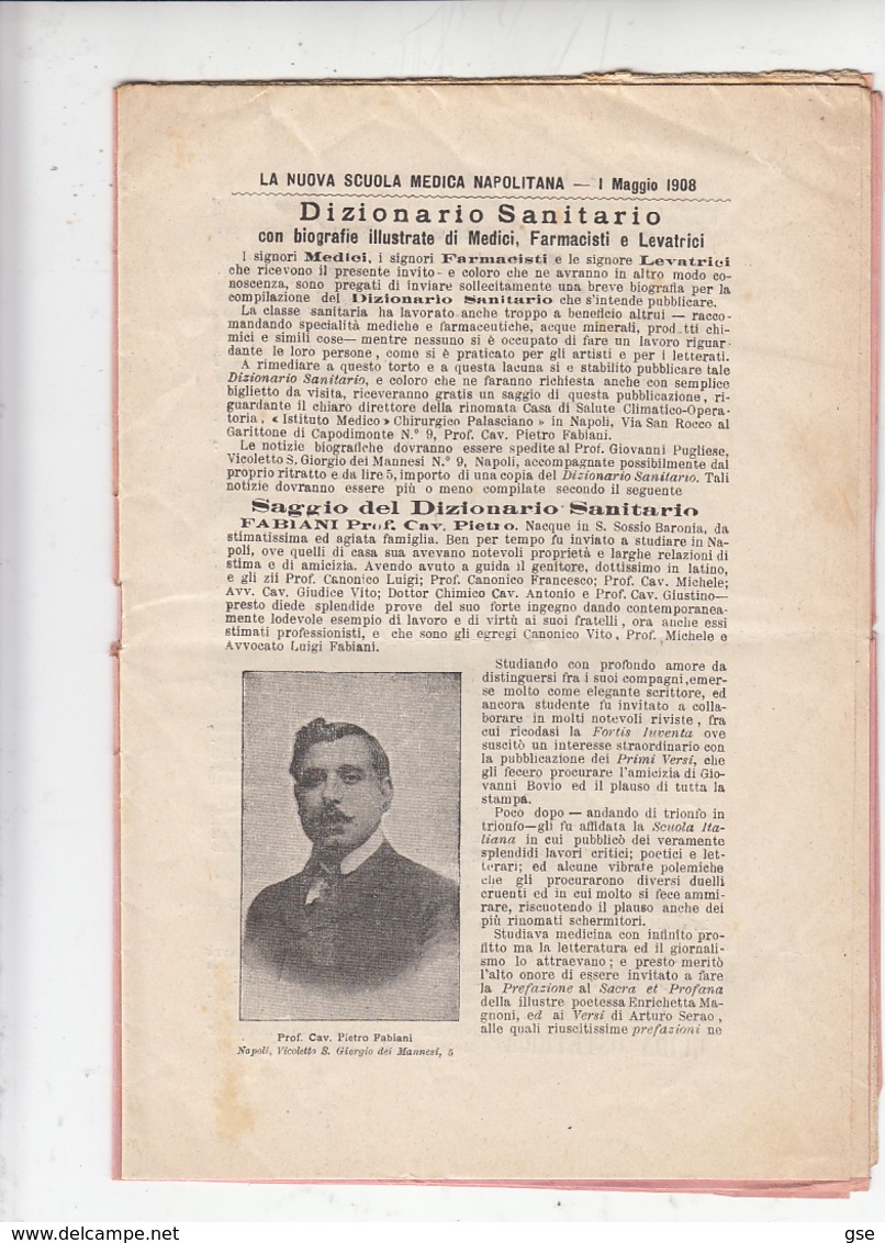 LA NUOVA SCUOLA MEDICA NAPOLETANA 1908 - - Gezondheid En Schoonheid