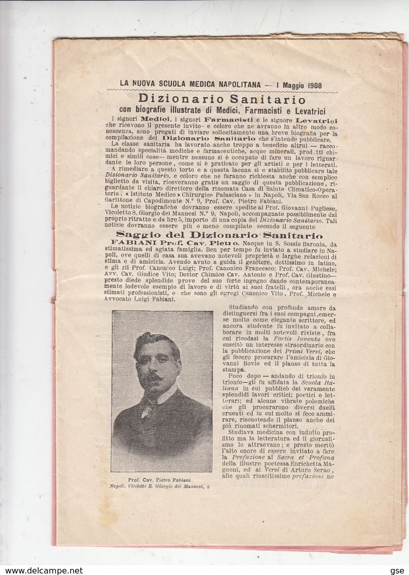 LA NUOVA SCUOLA MEDICA NAPOLETANA 1908 - - Santé Et Beauté