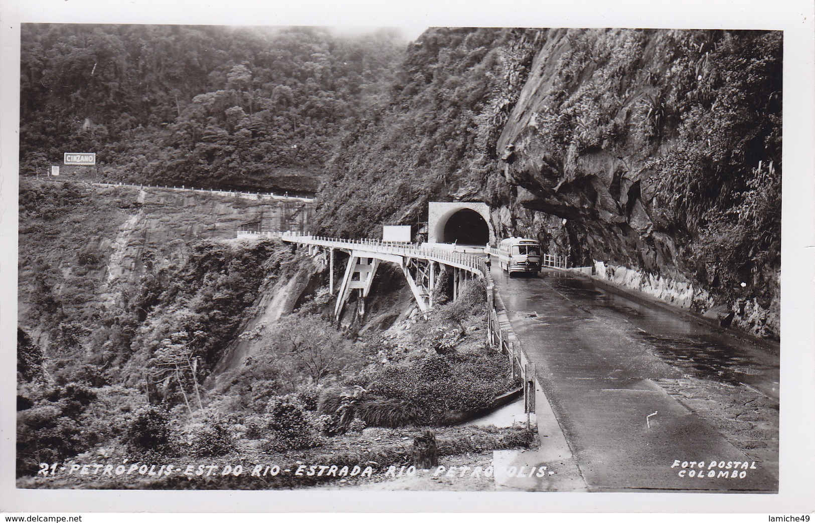 PETROPOLIS EST DO RIO ESTRADA RIO PETROPOLIS Foto Postal Colombo Bus Car Autobus - Autres