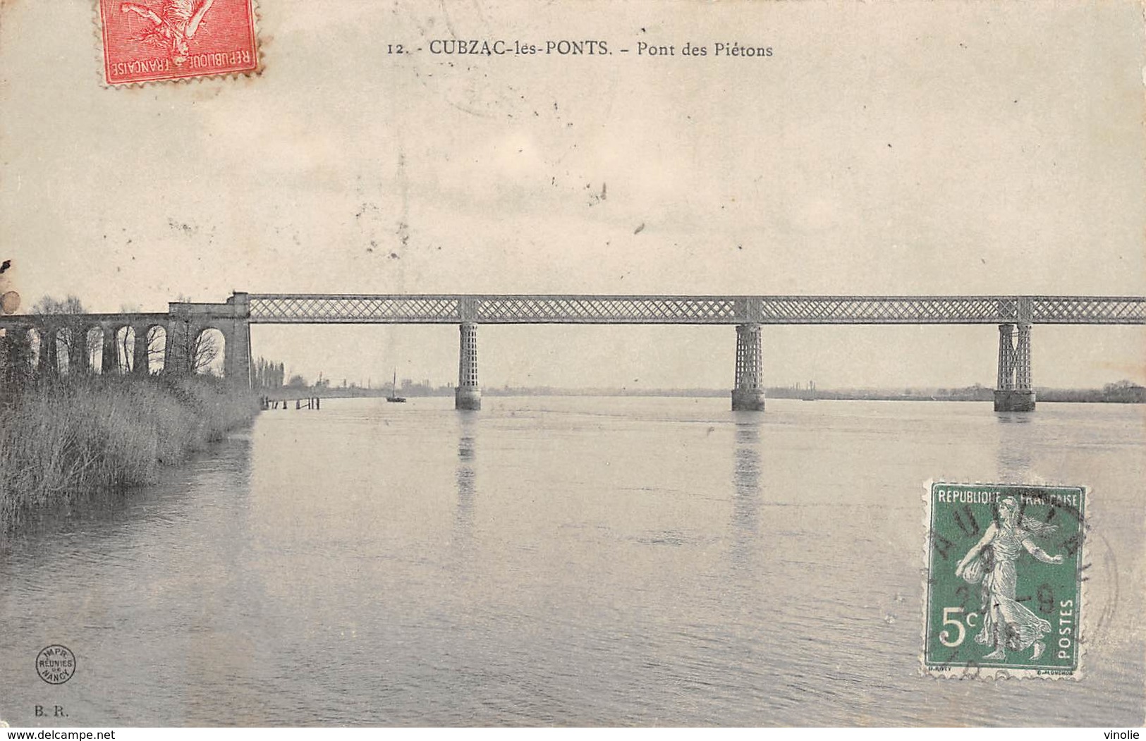 A-19-1582 : CACHET PERLE. CUBZAC-LES-PONTS. GIRONDE 10 MAI 1907. - Cachets Manuels