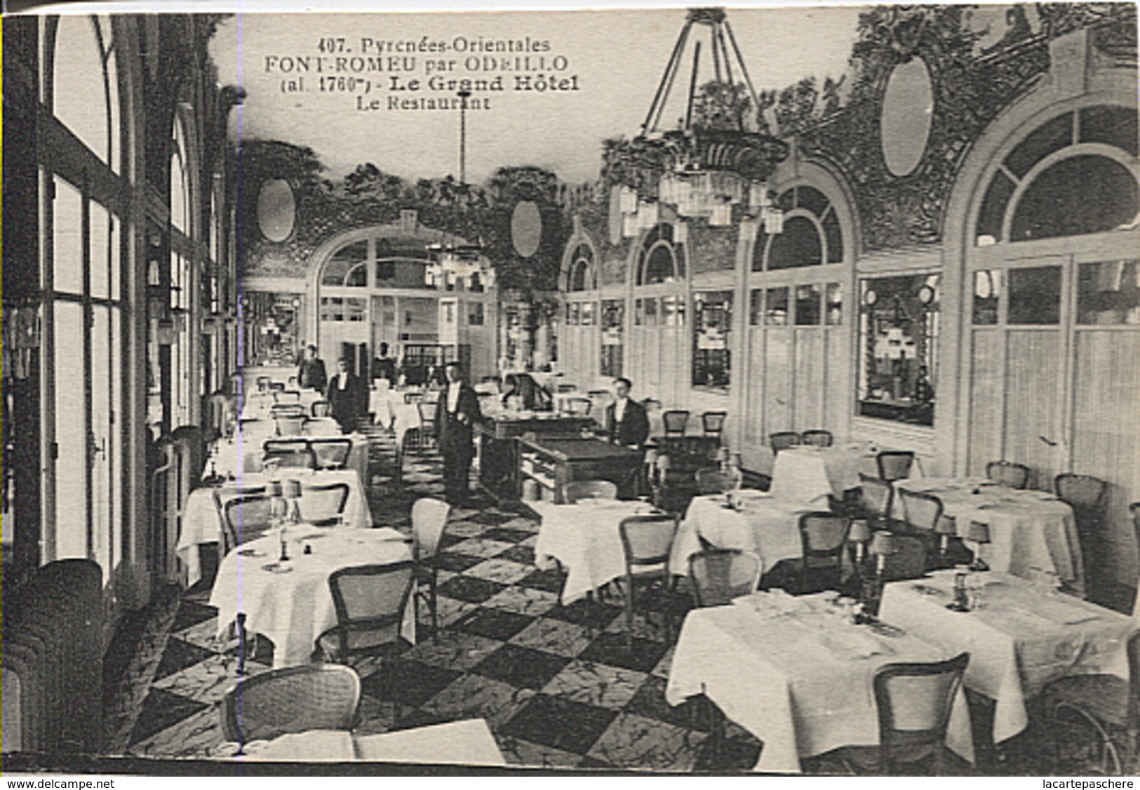 X120837 PYRENEES ORIENTALES FONT ROMEU PAR ODEILLO LE RESTAURANT DU GRAND HOTEL - Autres & Non Classés