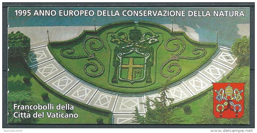 1995 VATICANO LIBRETTO ANNO EUROPEO DELLA NATURA MNH ** - ED - Markenheftchen