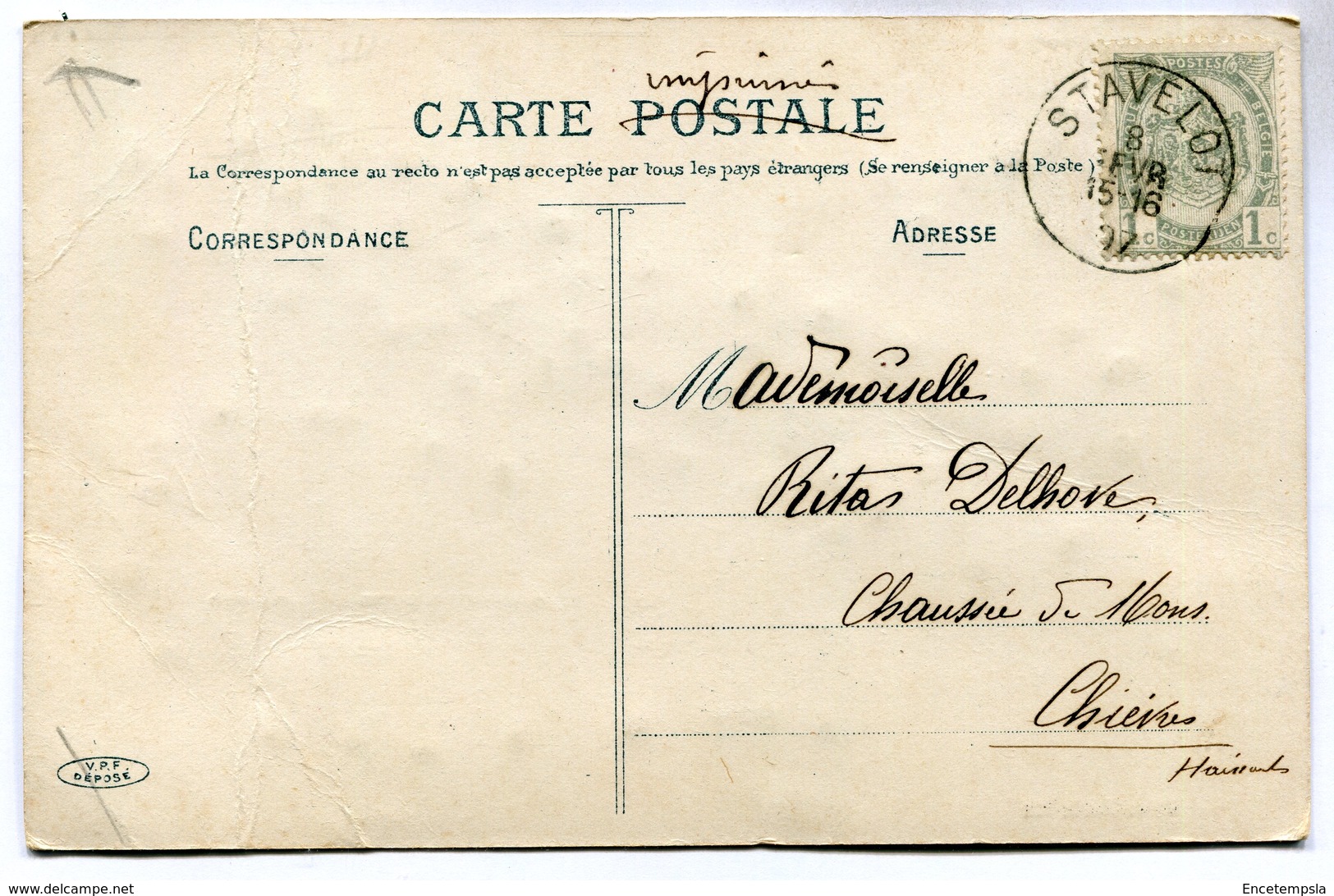 CPA - Carte Postale - Belgique - Bonjour De Stavelot - 1907  (M6974) - Stavelot