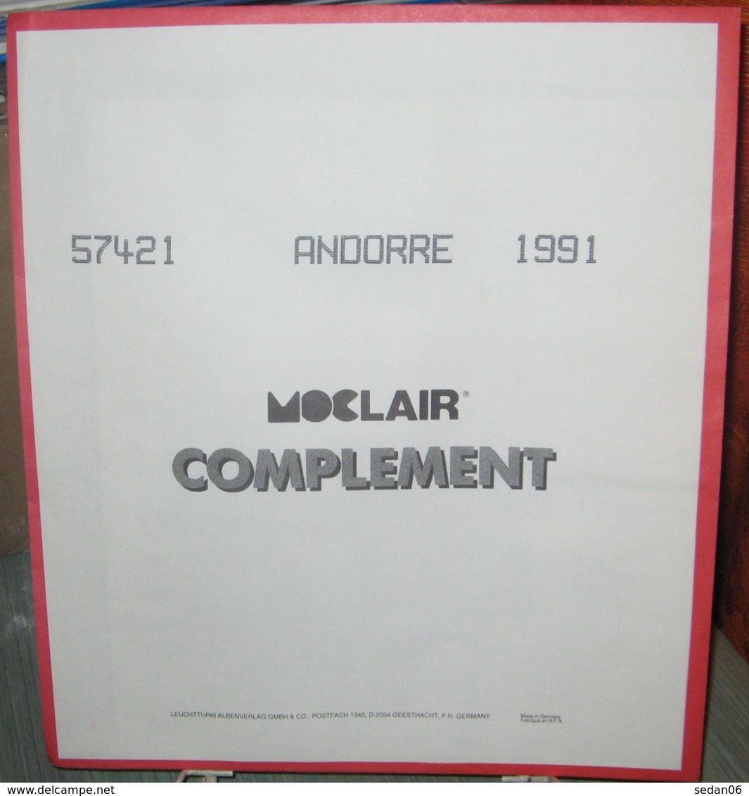 MOC - JEU ANDORRE FRANCAIS MOCLAIR 1991 (Avec Pochettes) - Pré-Imprimés