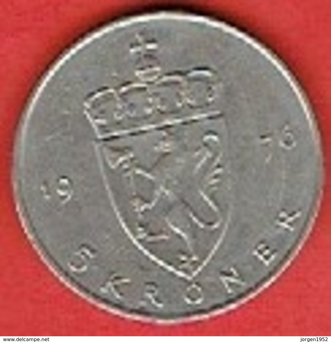 NORWAY # 5 KRONER FROM 1976 - Norvège