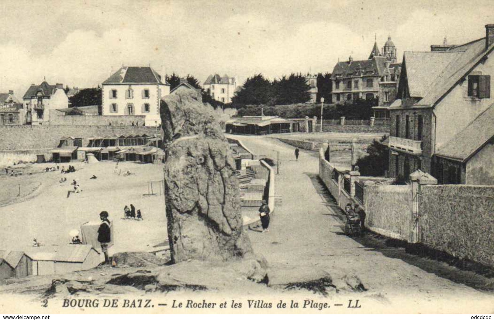 BOURG DE BATZ  Le Rocher Et Les Villas De La Plage RV - Batz-sur-Mer (Bourg De B.)