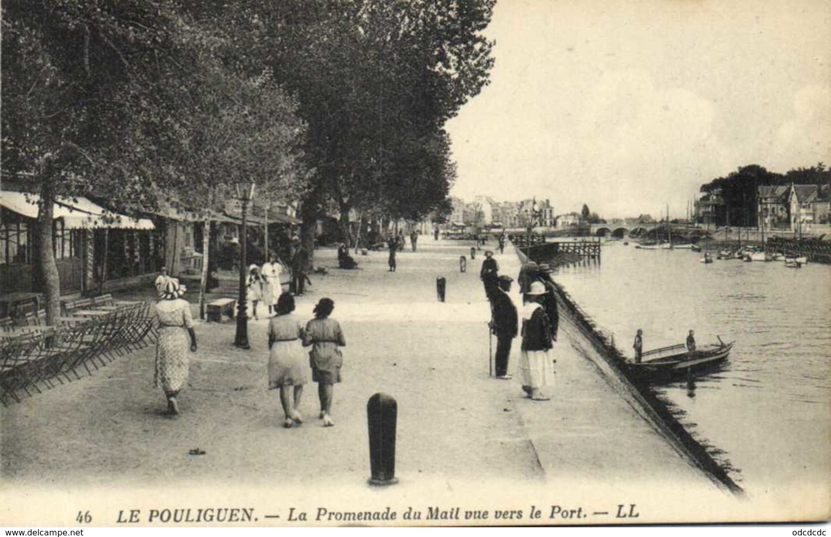 LE POULIGUEN  La Promenade Du Mail Vue Vers Le Port RV - Le Pouliguen