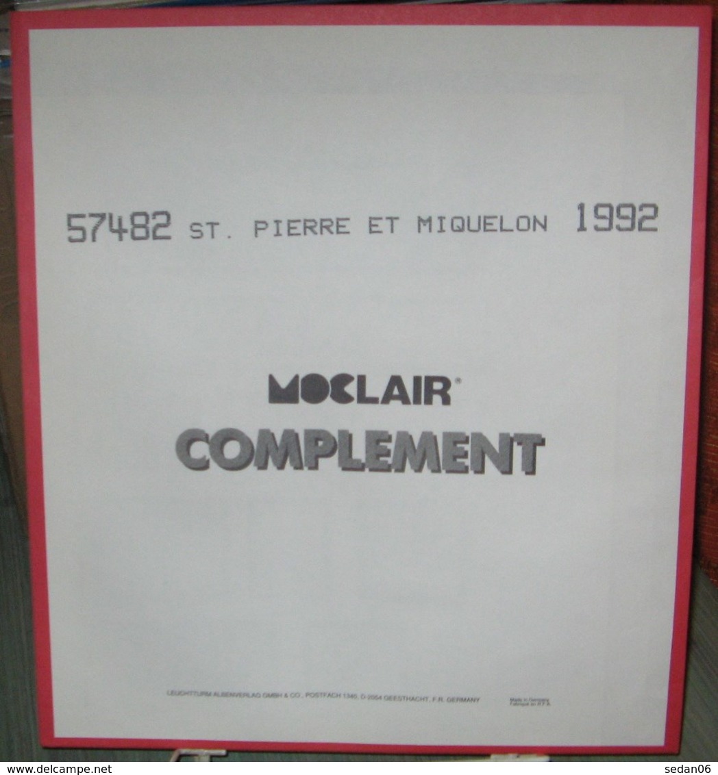 MOC - JEU SAINT-PIERRE Et MIQUELON MOCLAIR 1992 (Avec Pochettes) - Pré-Imprimés