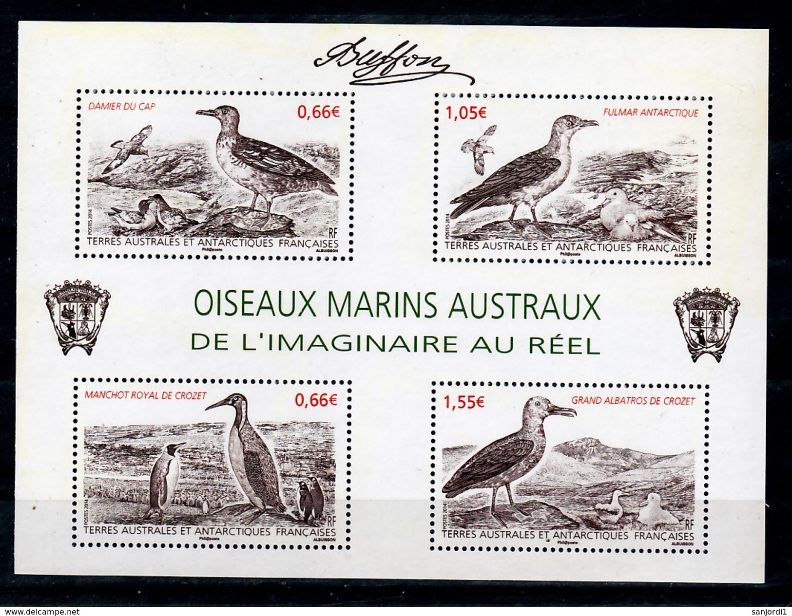 TAAF 693 696  F Oiseaux Marins Austraux Neuf ** MNH Sin Charmela Faciale 3.97 - Unused Stamps