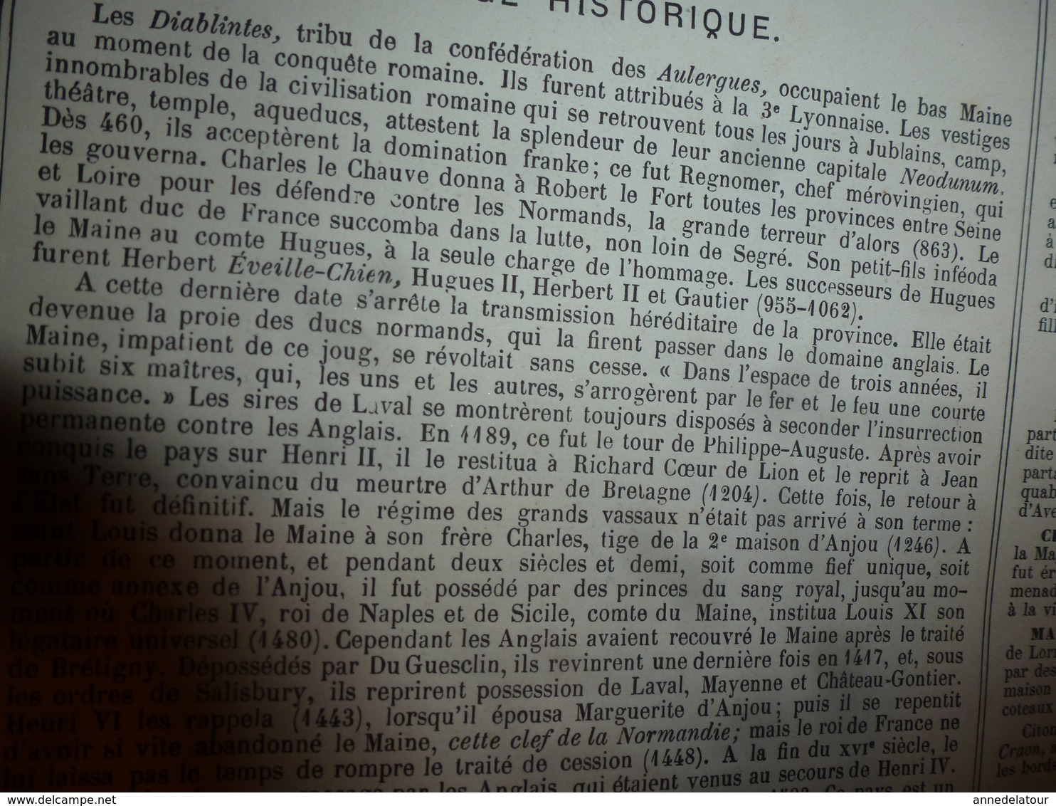 1880 MAYENNE (Laval,Evron,Loiron,Château-Gontier,etc)Carte Géographique-Descriptive:grav. taille douce-Migeon,géographe.