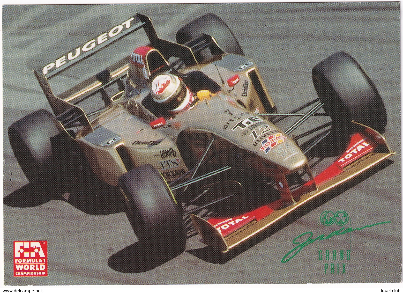 JORDAN Grand Prix - MARTIN BRUNDLE - PEUGEOT TOTAL  1996 - FIA Formula 1 World Championship - Grand Prix / F1
