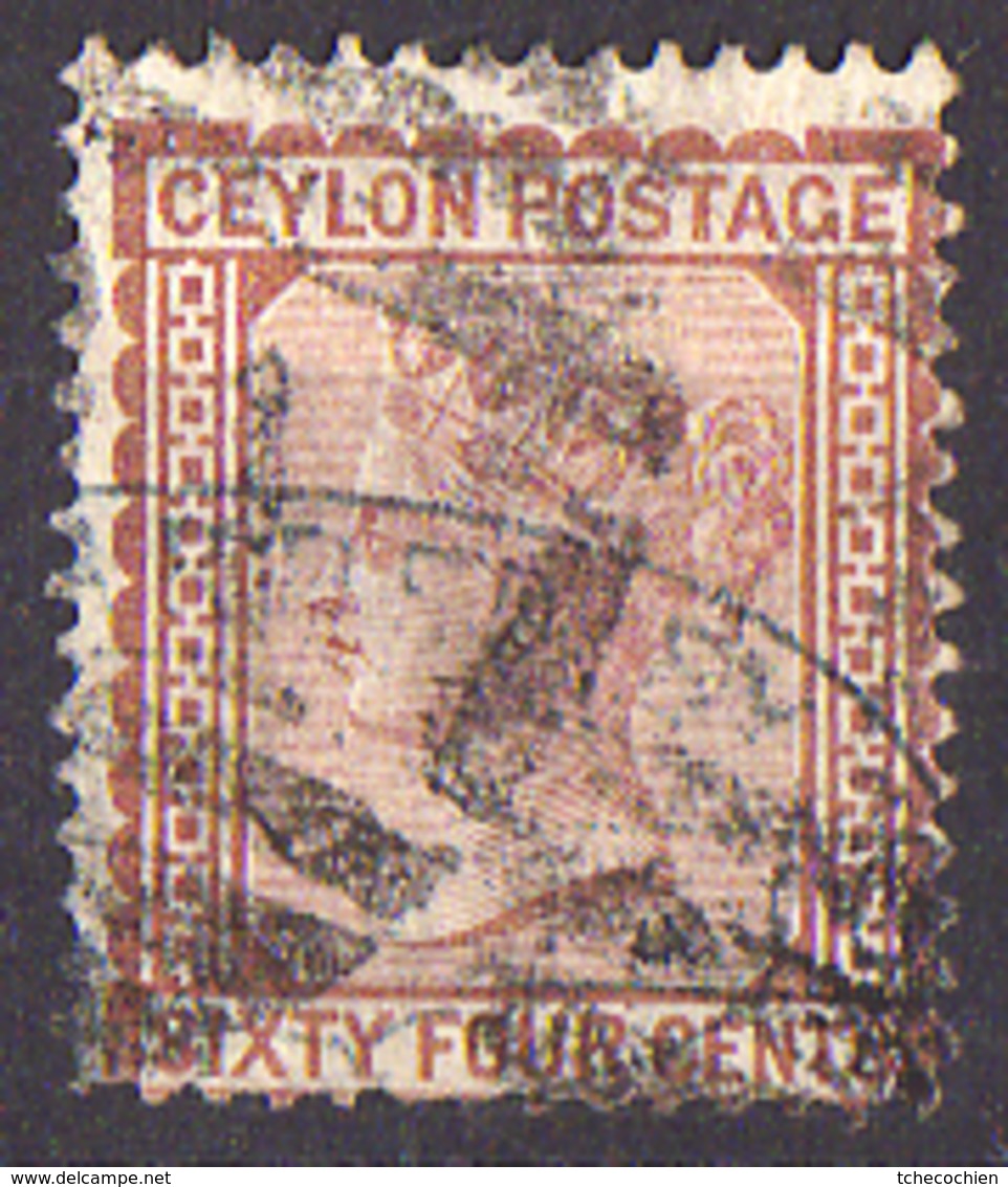 Ceylan - 1872 - Y&T N° 57 Oblitéré - Ceylon (...-1947)