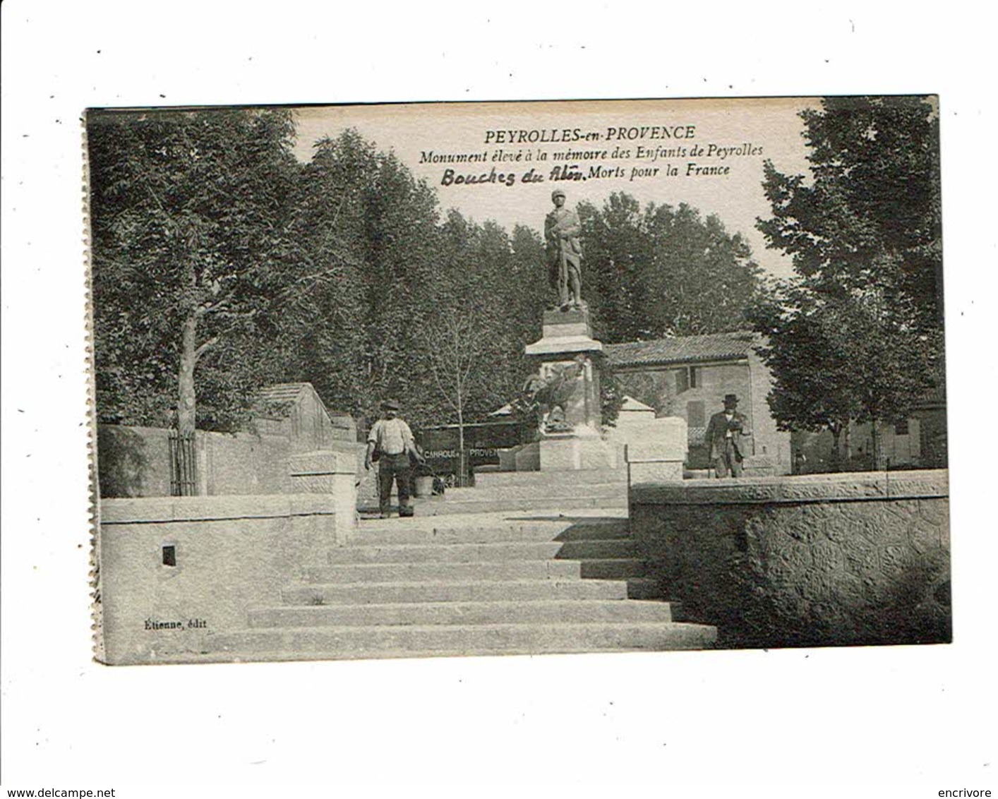 Cpa PEYROLLES EN PROVENCE Monument Aux Morts à La Gloire Des Enfants De Peyrolles Morts Pour La France  éd Etienne - Peyrolles