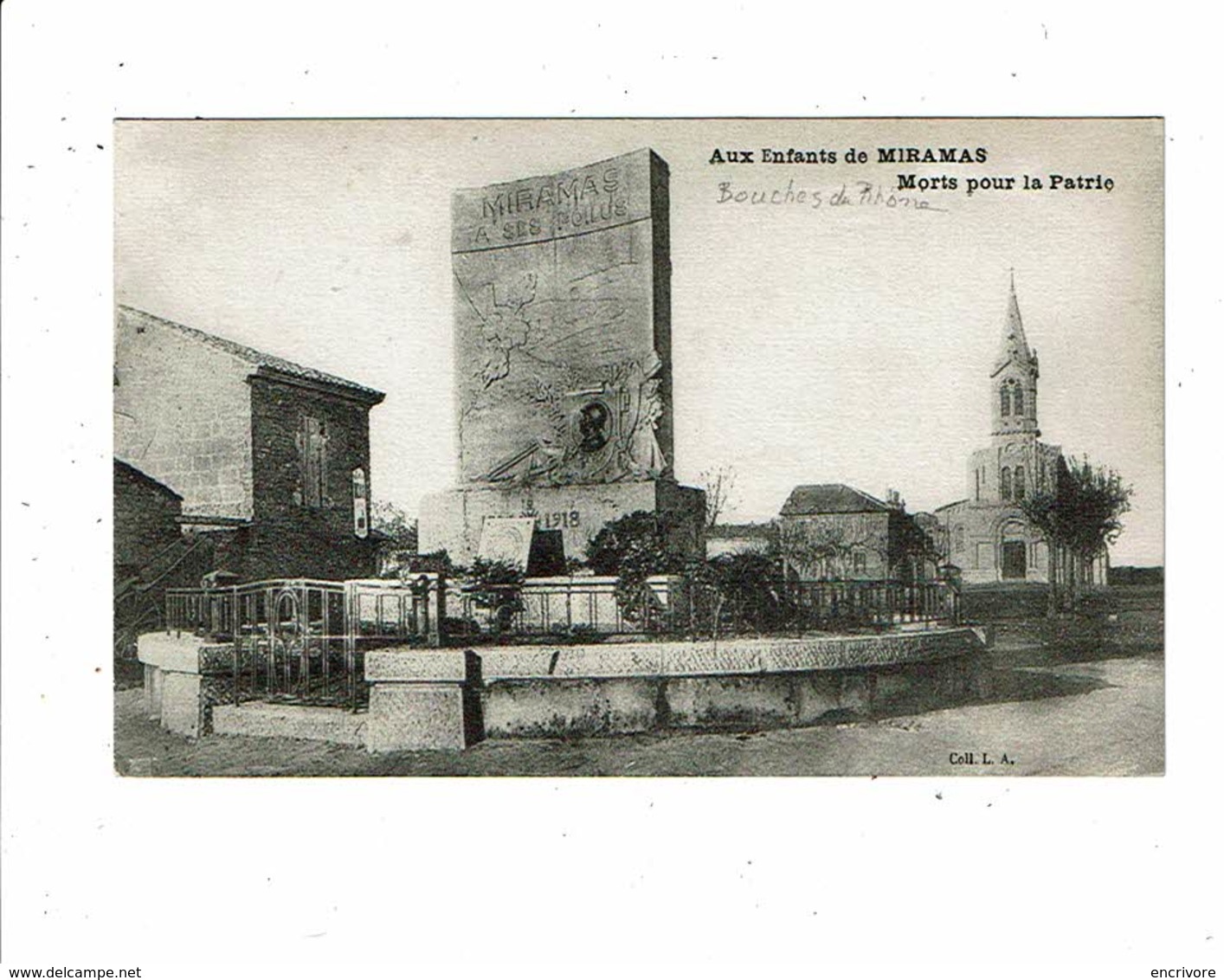 Cpa MIRAMAS Monument Aux Morts Aux Enfants De Miramas Morts Pour La Patrie  éd Romanès - Other & Unclassified