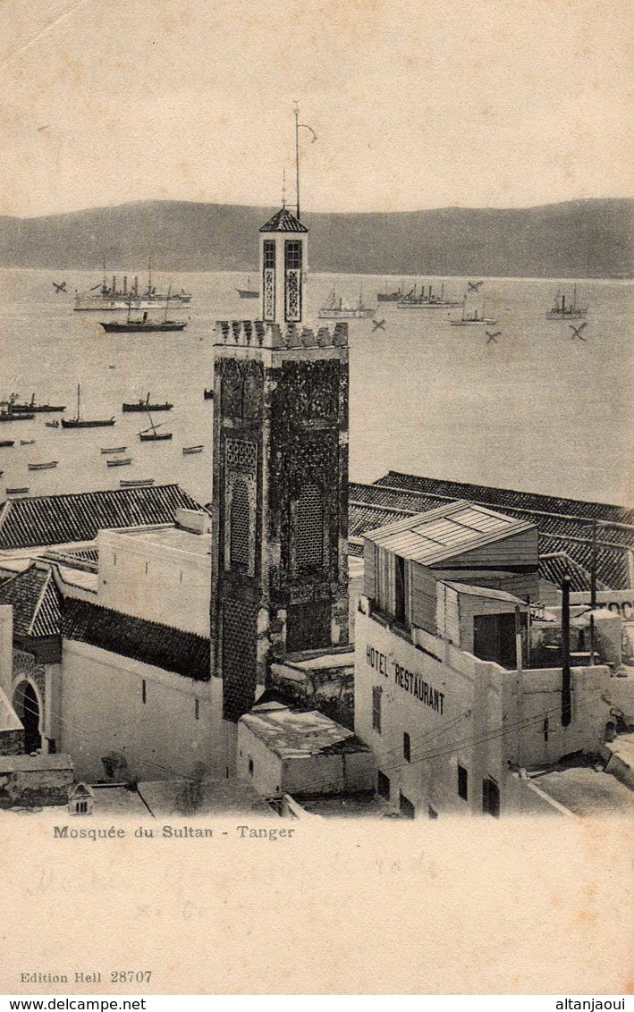 TANGER- 104-  La Grande Mosquée Prise Du Haut De La Ville Avec Vue Sur La Mer. RARE> - Tanger