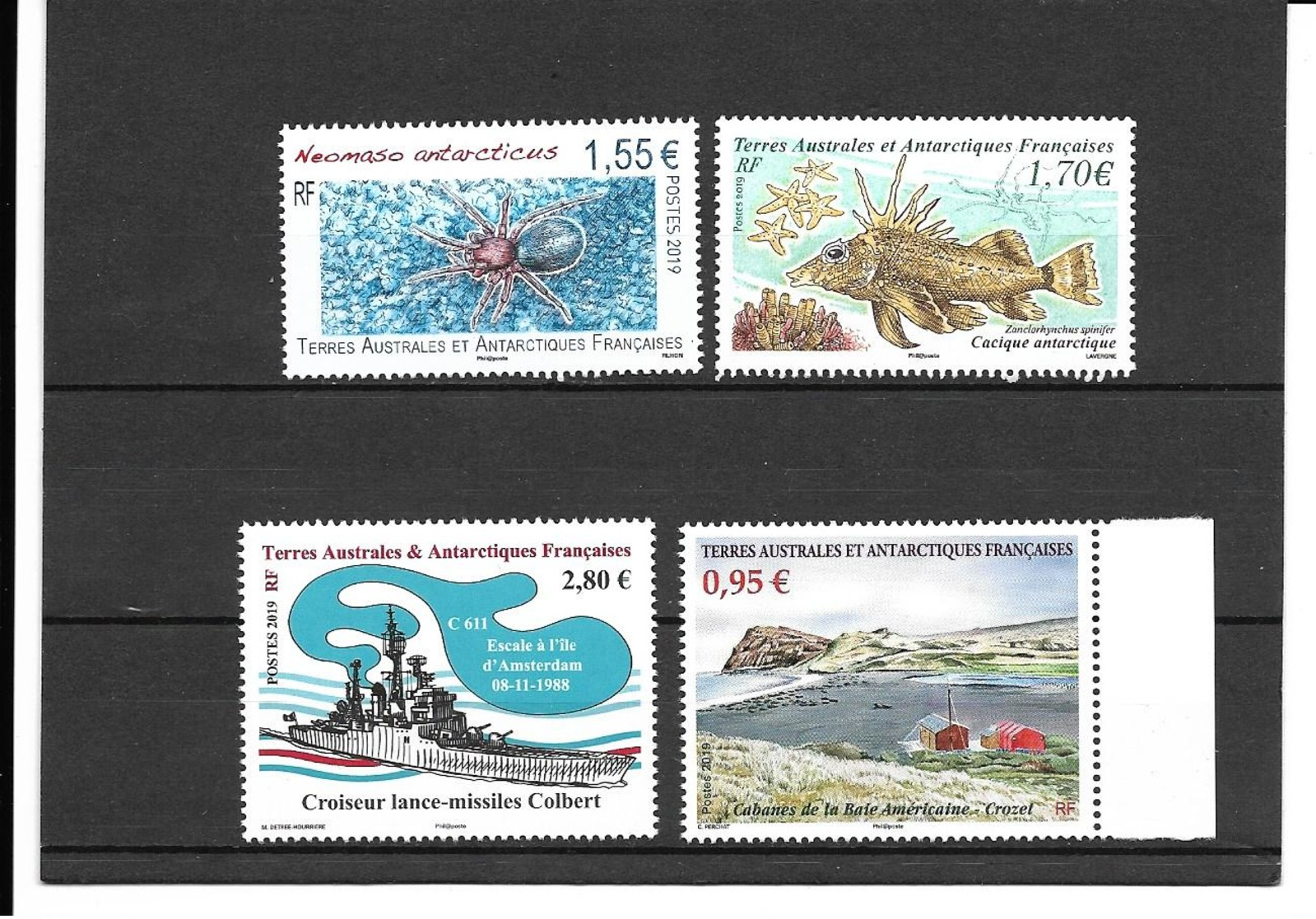 TAAF - Nvtés 2019 - VF 7.00 € -  4 Valeurs Différentes - Neufs