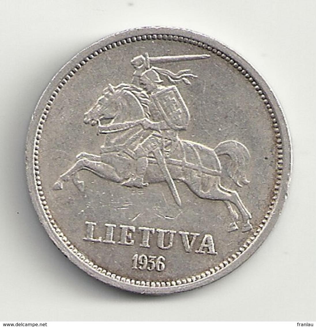 Lituanie 5 Litai 1936  Argent Silver - Lithuania