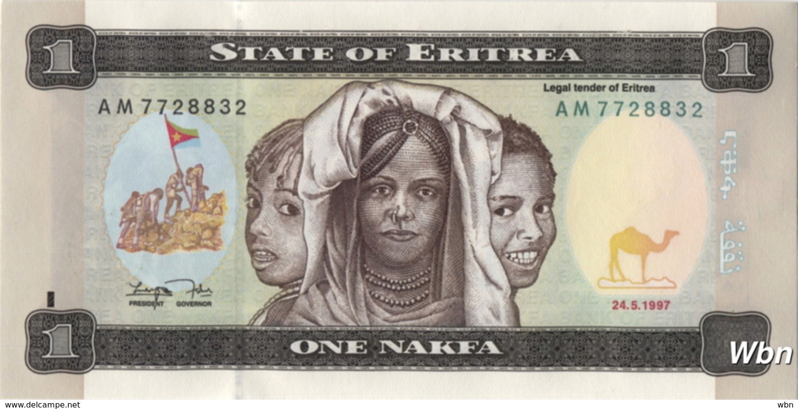 Erythrée 1 Nakfa (P1) 1997 (Pref: AM) -UNC- - Erythrée