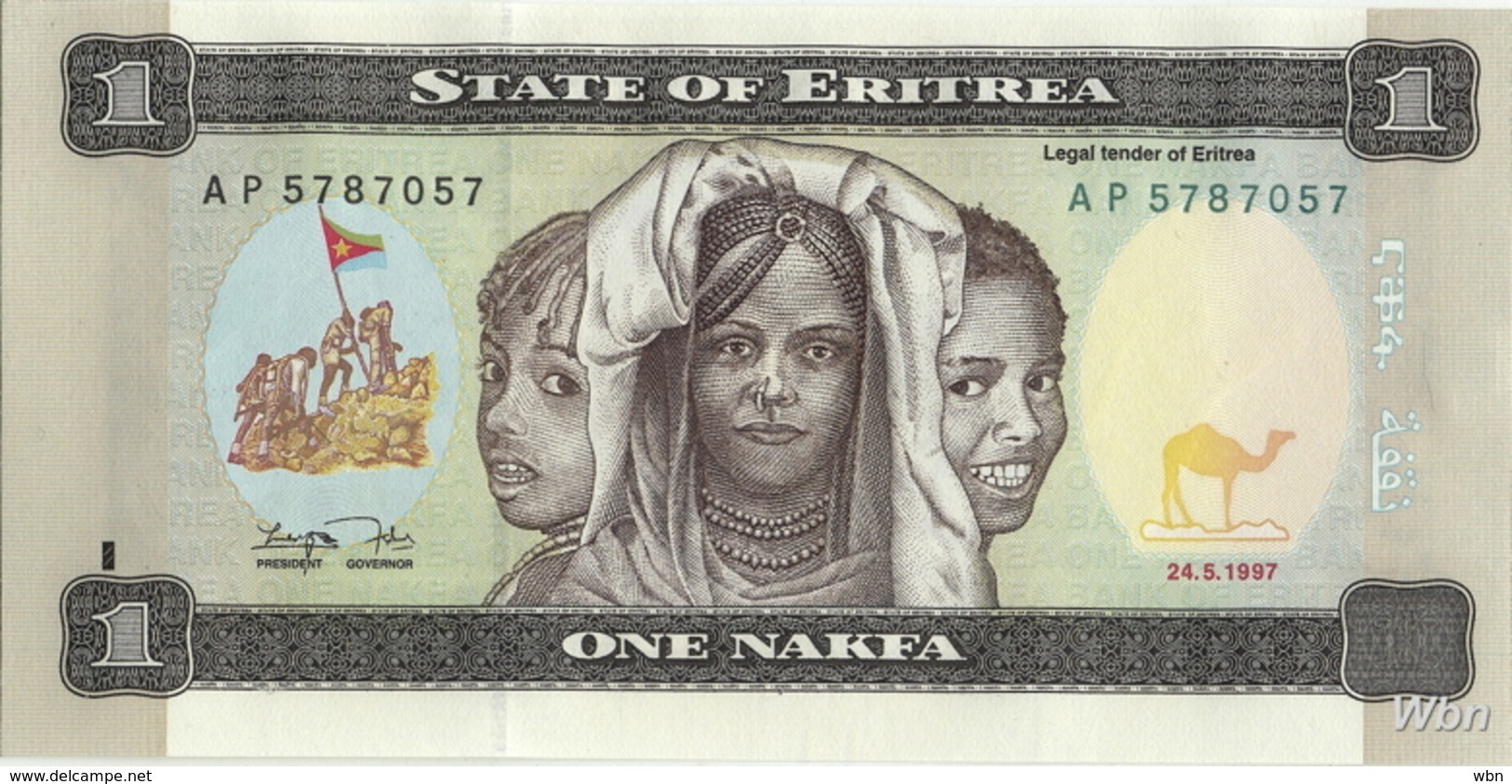 Erythrée 1 Nakfa (P1) 1997 (Pref: AP) -UNC- - Erythrée