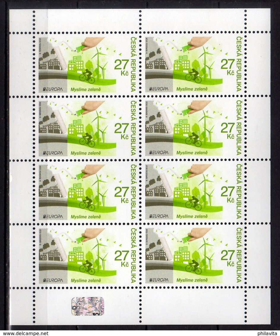 2016 Czech Respublic- Europa CEPT Thining Green - Sheetlet With Hologramm MNH** MI 882 - Ungebraucht