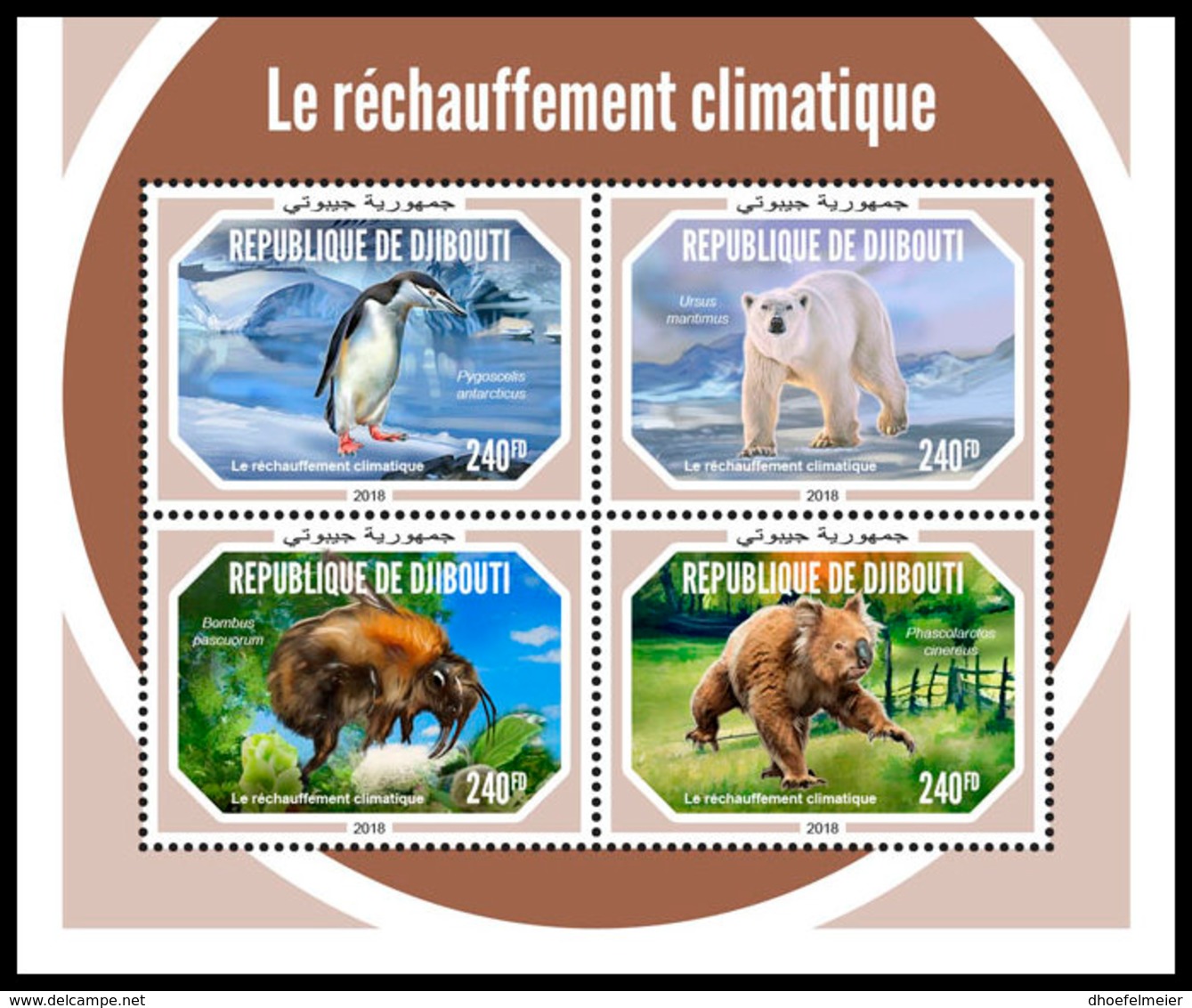 DJIBOUTI 2018 MNH Global Warming Erderwärmung Rechauffement Climatique M/S - IMPERFORATED - DH1903 - Protection De L'environnement & Climat