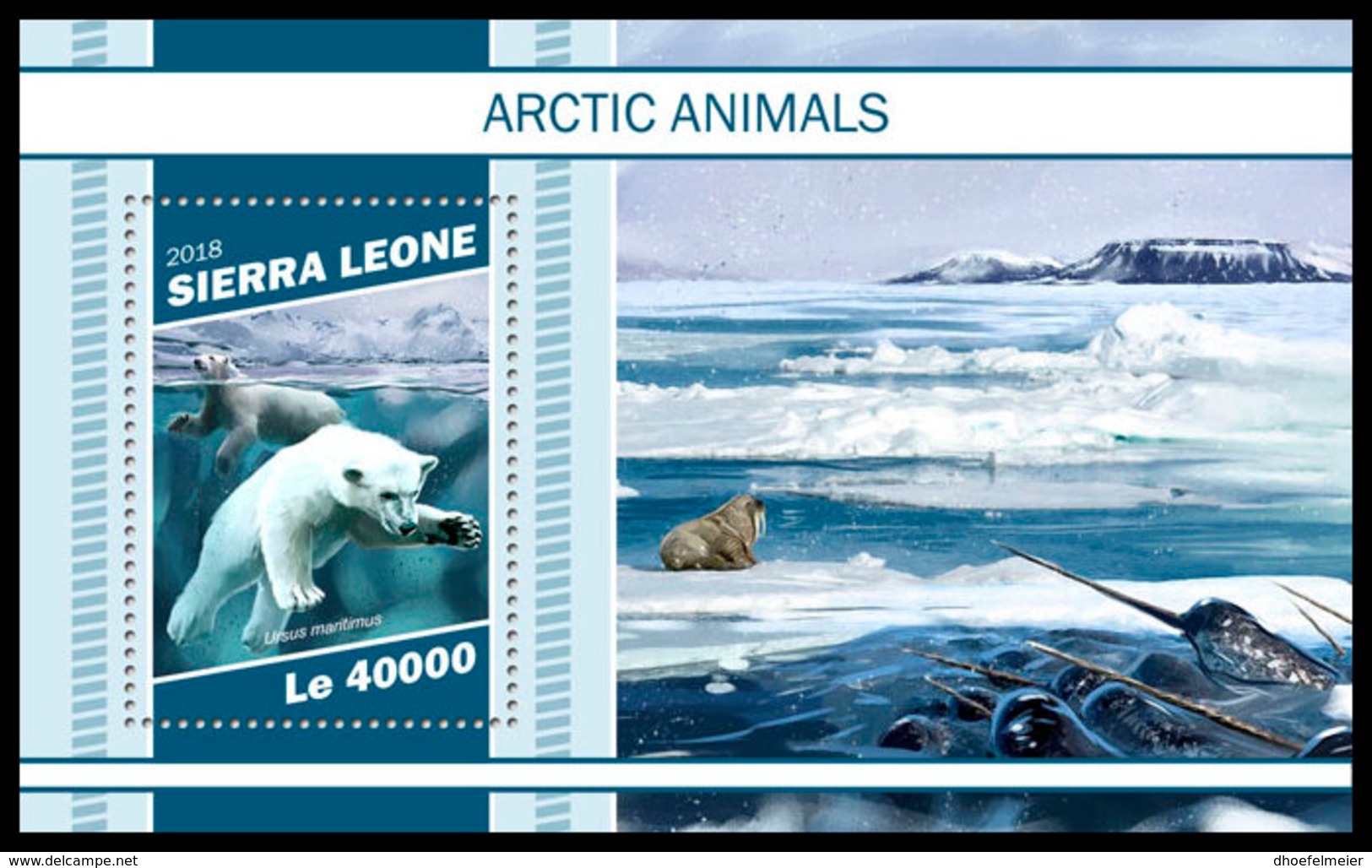 SIERRA LEONE 2018 MNH Arctic Animals Tiere Der Arktis Animaux Arctiques S/S - OFFICIAL ISSUE - DH1903 - Arctic Tierwelt