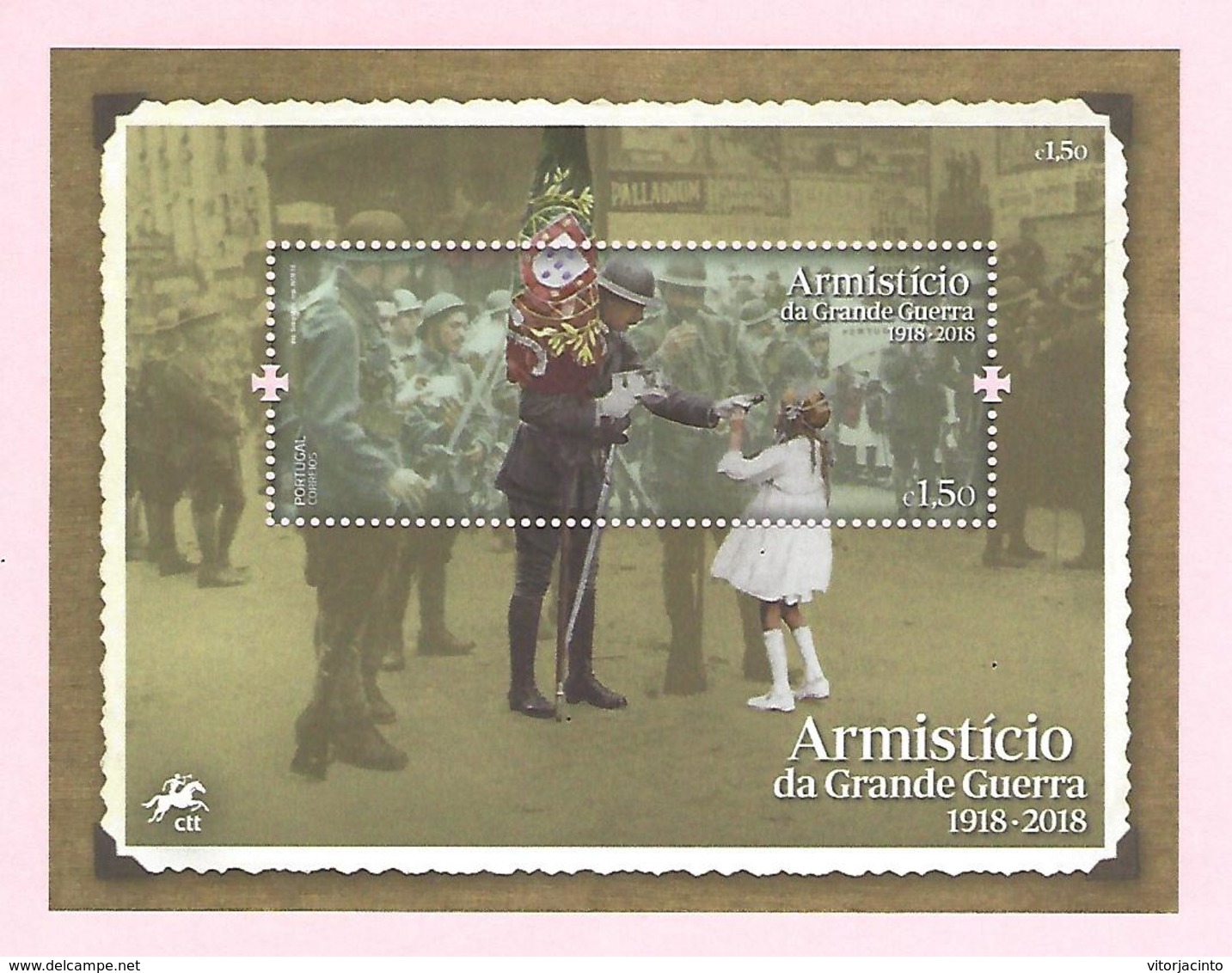 WW1 - Centenary Of The Armistice Of The Great War (1918-2018) - PORTUGAL - Souvenir Sheet And Printed Color Proof - Guerre Mondiale (Première)