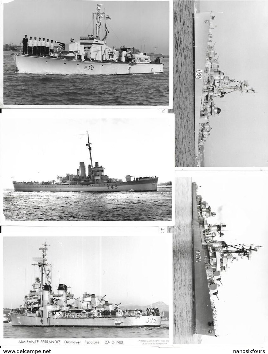 LOT DE 60 CARTES ET PHOTOS DE BATEAUX DE GUERRE ET PAQUEBOTS.  A VOIR - 5 - 99 Cartes