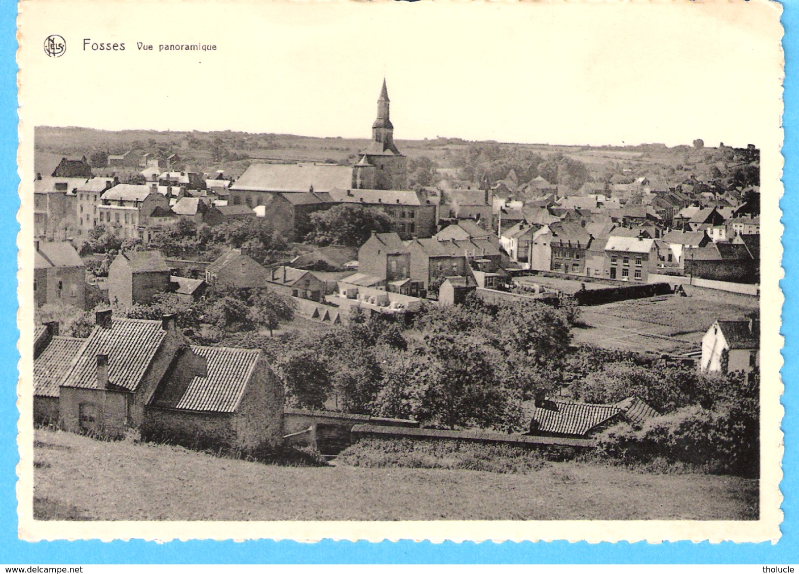 Fosses-la-Ville-Pr. De Namur+/-1940-Vue Panoramique Sur La Ville Et La Collégiale Saint-Feuillien-Pas Courante - Fosses-la-Ville