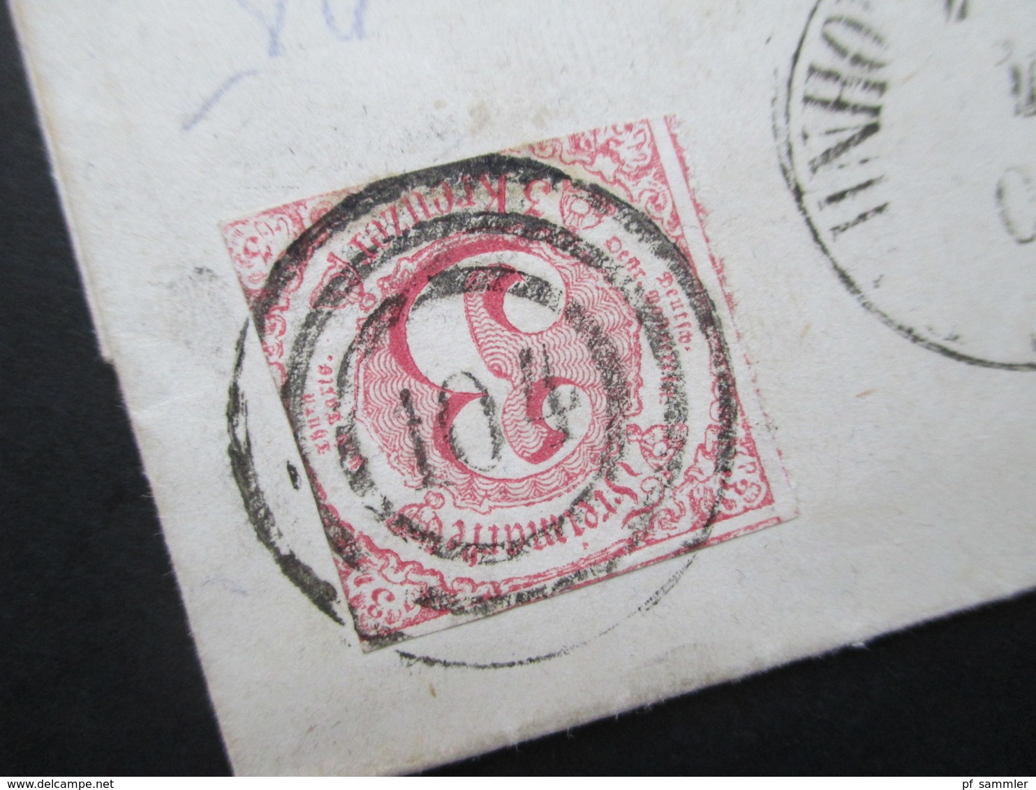 AD Thurn Und Taxis Nummernstempel 104 Und K1 Darmstadt Bahnhof Nach Seligenstadt Mit Ak Stempel. Bahnpost?! - Cartas & Documentos