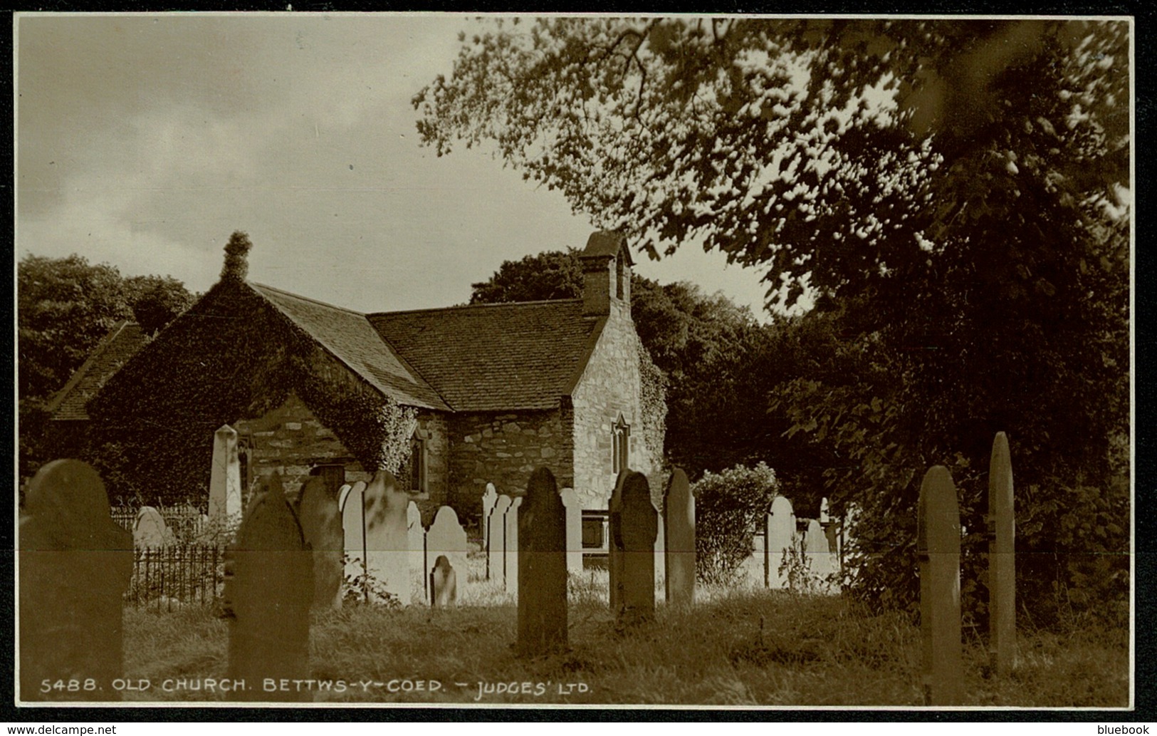 Ref 1263 - Judges Real Photo Postcard - Old Church Bettws-Y-Coed - Caernarvonshire Wales - Caernarvonshire