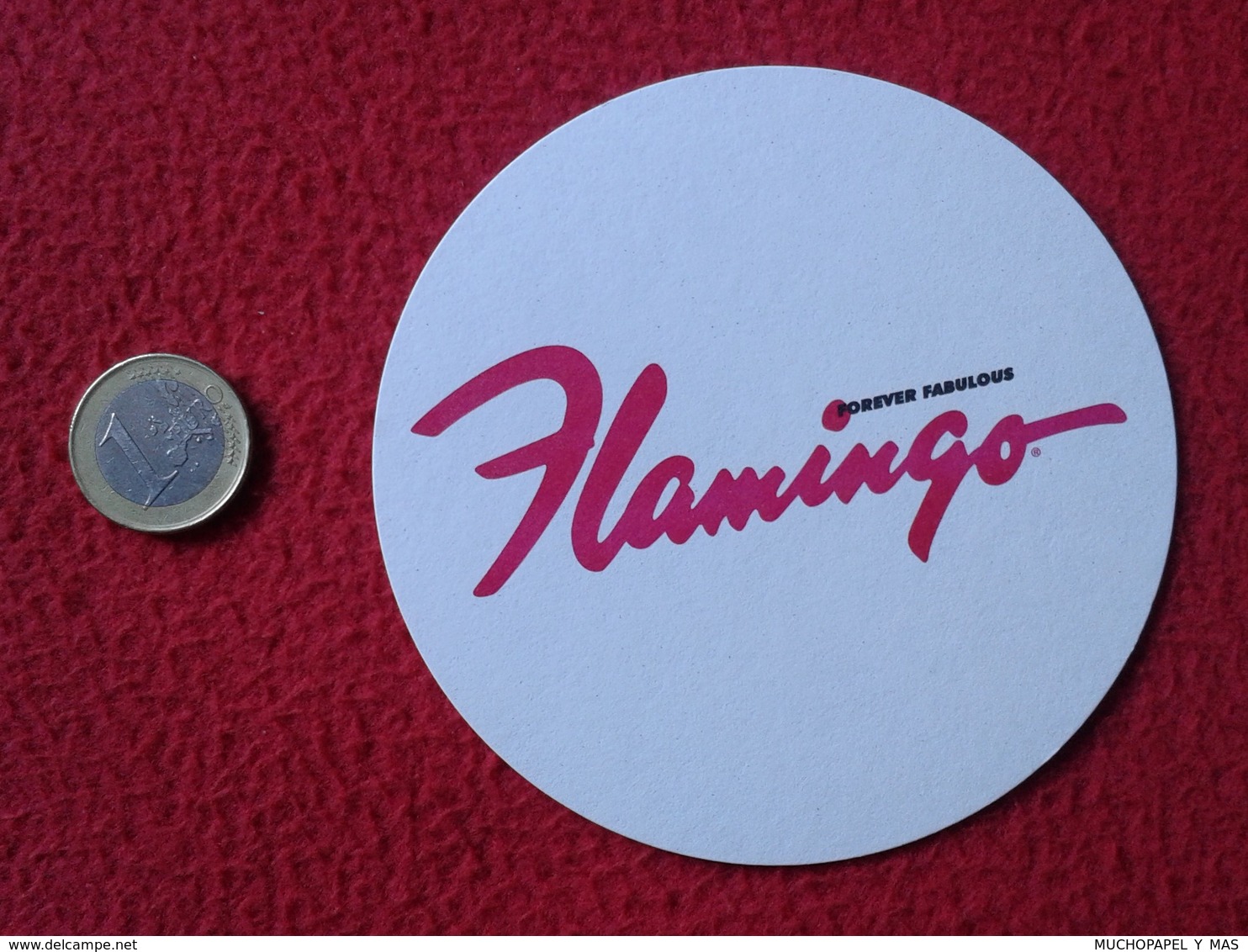 POSAVASOS RARE COASTER MAT HOTEL ? FLAMINGO FOREVER FABULOUS LAS VEGAS NEVADA ? UNITED STATES USA ? VER FOTO Y DESCRIPCI - Portavasos