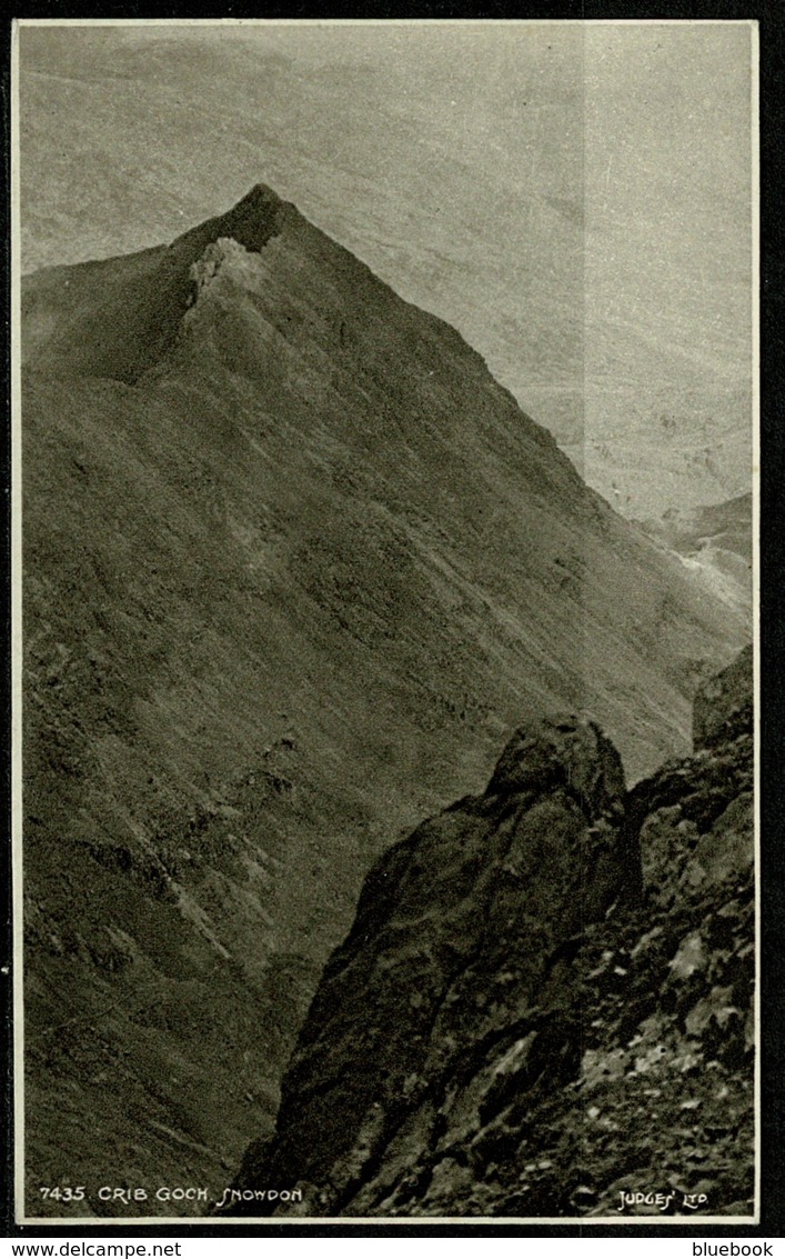 Ref 1263 - Judges Postcard - Crib Goch Snowdon - Caernarvonshire Wales - Caernarvonshire