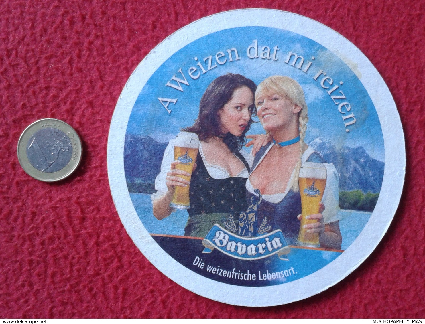 POSAVASOS RARE COASTER MAT HEY LANDS BIER BAVARIA CERVEZA CERVEJA BEER LA BIÈRE BIRRA GIRLS CHICAS WOMEN WOMAN MUJERES - Portavasos