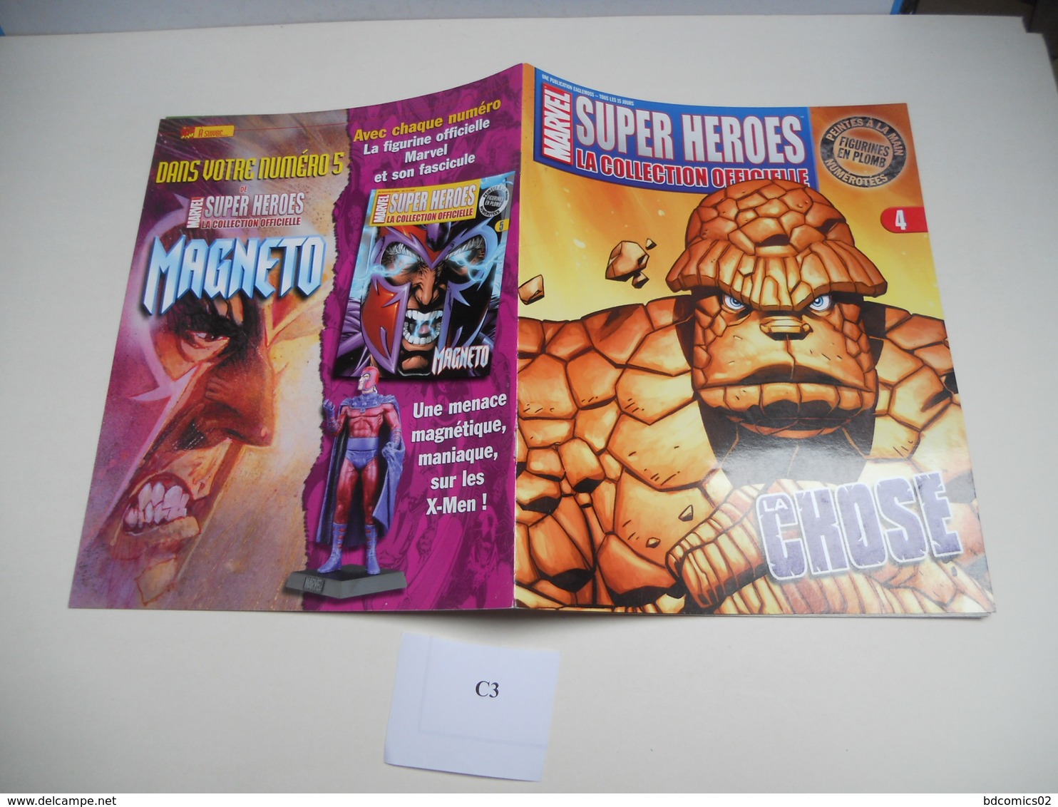 FASCICULE MARVEL SUPER HEROES  COLLECTION OFFICIEL AVEC POSTER AU CENTRE  N°4 LA CHOSE TBE C3 - Strange