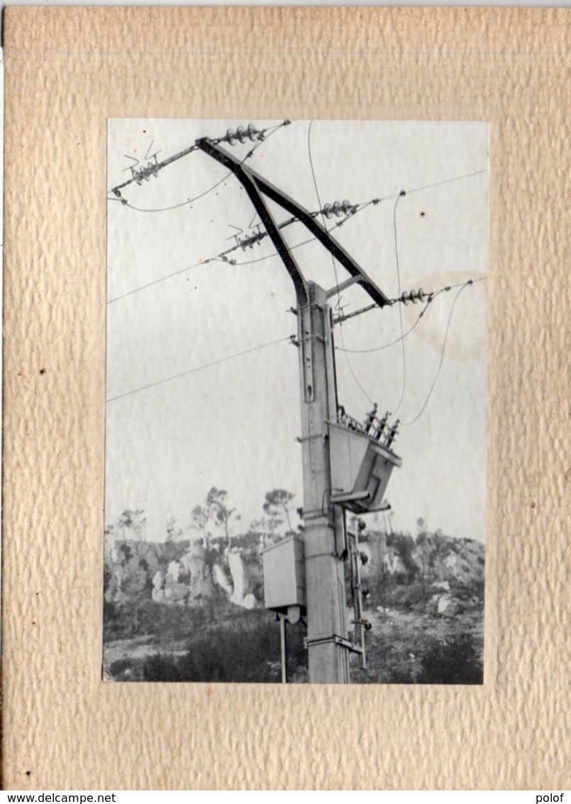 Photo Non Localisée Sur Carton - Poteau Electrique  -Voeux De L' E.D.F.) (111448) - Andere & Zonder Classificatie