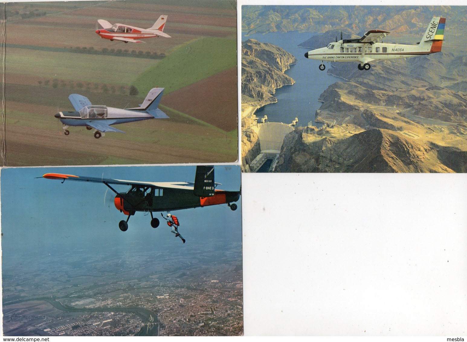 3 CPM - AVIATION CIVILE - Centre De Parachutisme Sportif   De Bergerac - Broussard - Horizon, Rallye Commodore - Hoover - Parachutisme