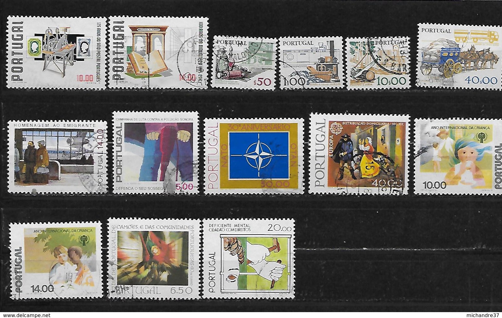 PORTUGAL 1408 à 1411/1414/1417/1420/1422/1425/1426/1427/1430 Oblitérés Rond - Used Stamps