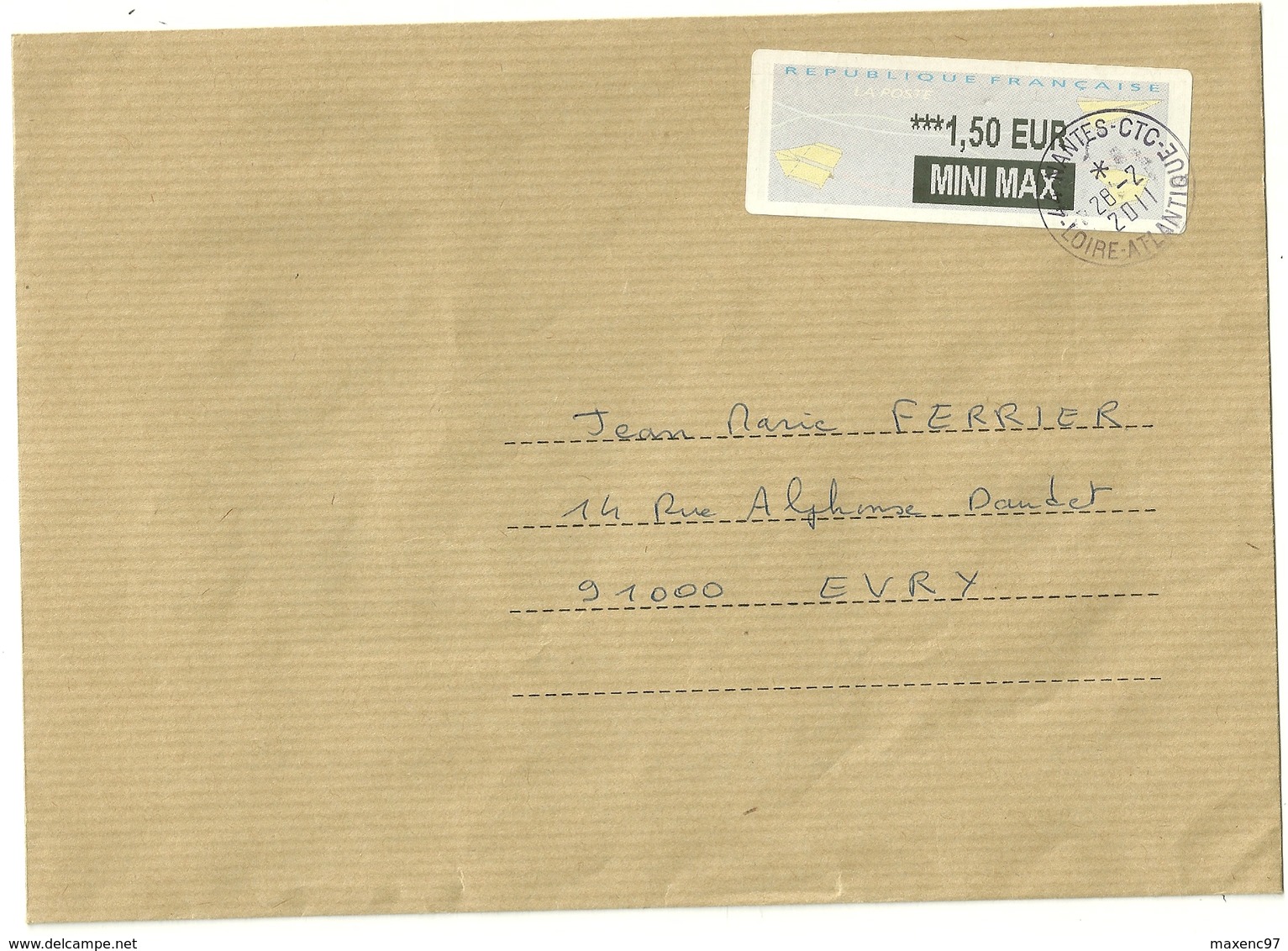 LETTRE MINI MAX TARIF 1,50 Euro - Storia Postale