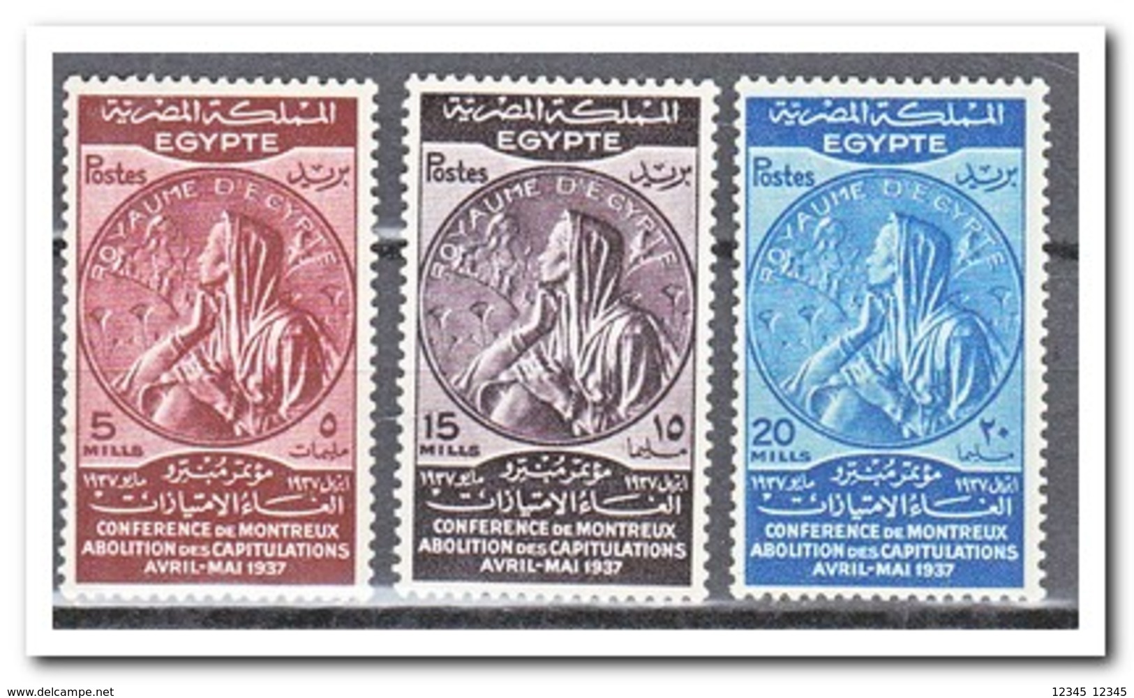 Egypte 1937, Plakker, MH, Medal, Lifting Of Surrenders As A Result Of The Montreux Treaties - Nuevos