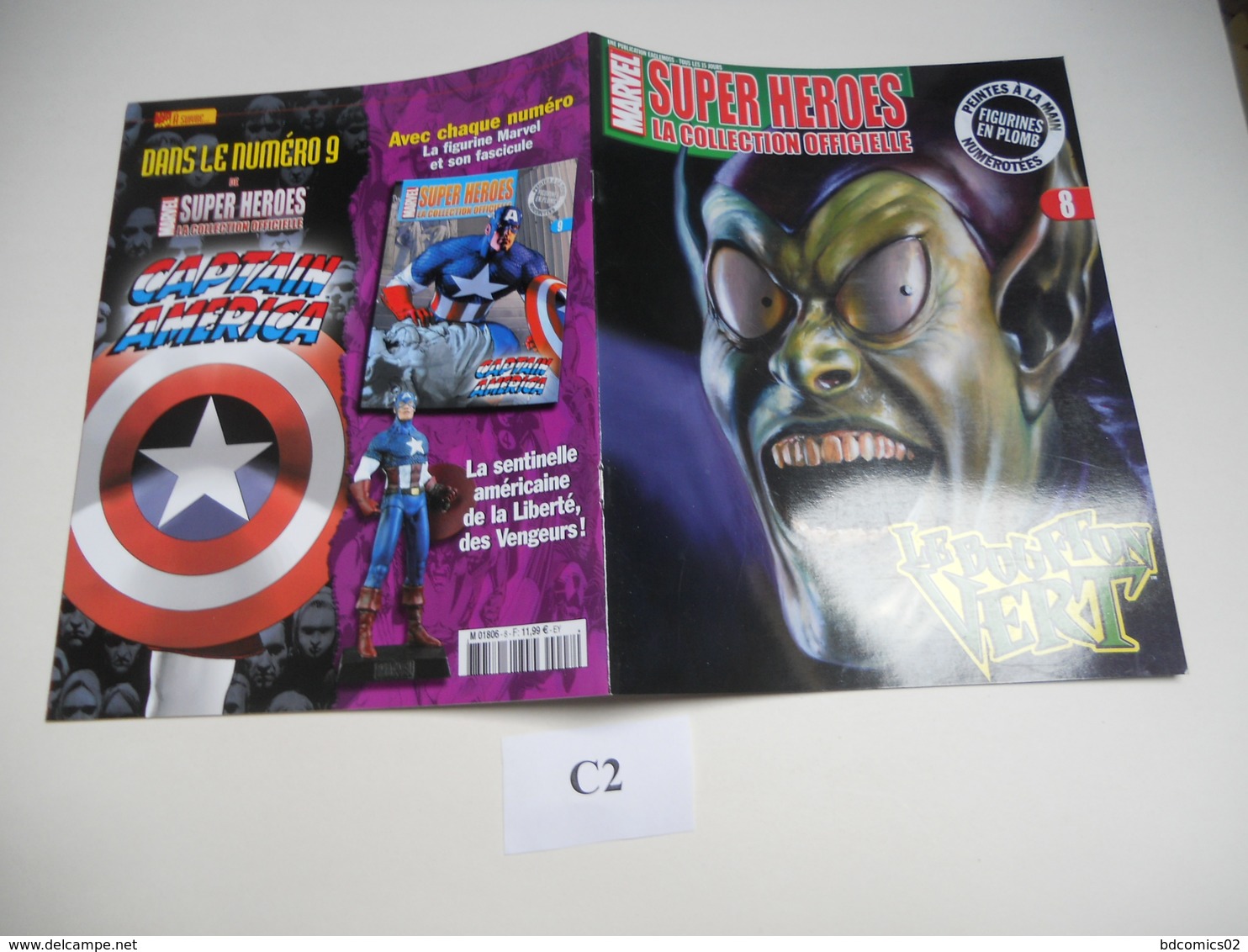 FASCICULE MARVEL SUPER HEROES  COLLECTION OFFICIEL AVEC POSTER AU CENTRE  N°8 LE BOUFFON VERT TBE C2 - Strange