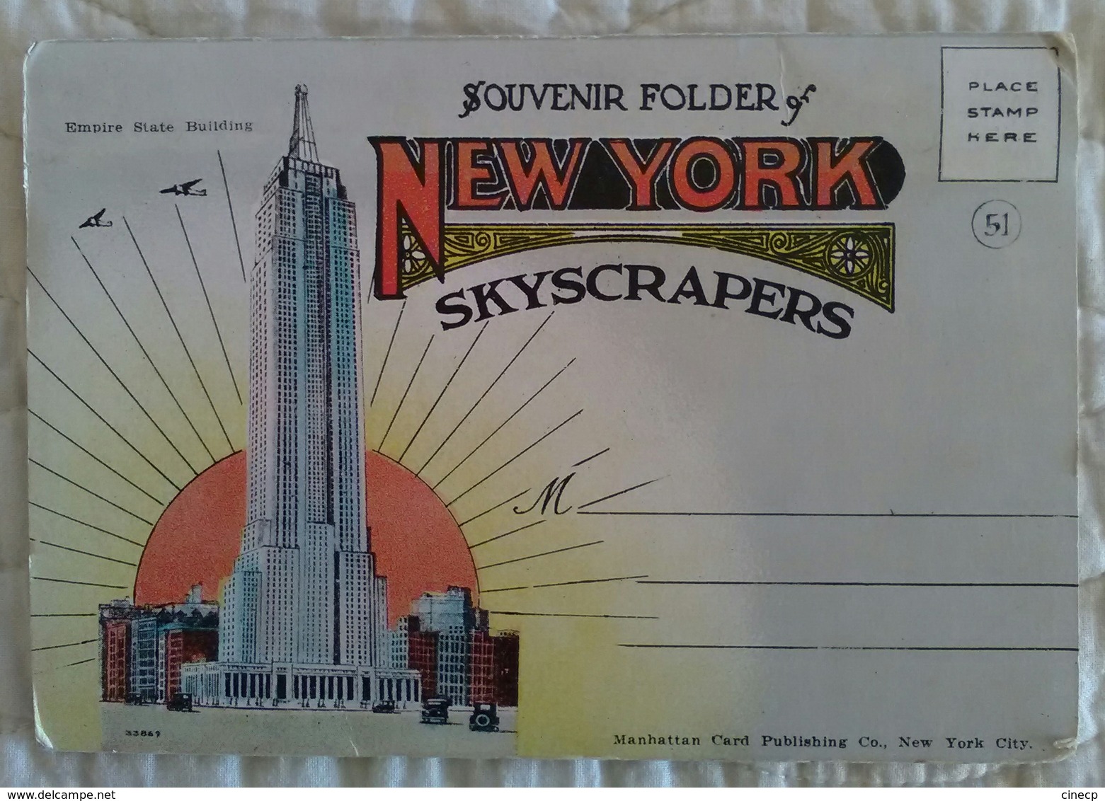 CARNET DEPLIANT ACCORDEON USA - NEW YORK CITY - SOUVENIR FOLDER OF NEW YORK SKYSCRAPERS TB PLAN GRATTE CIEL - Multi-vues, Vues Panoramiques