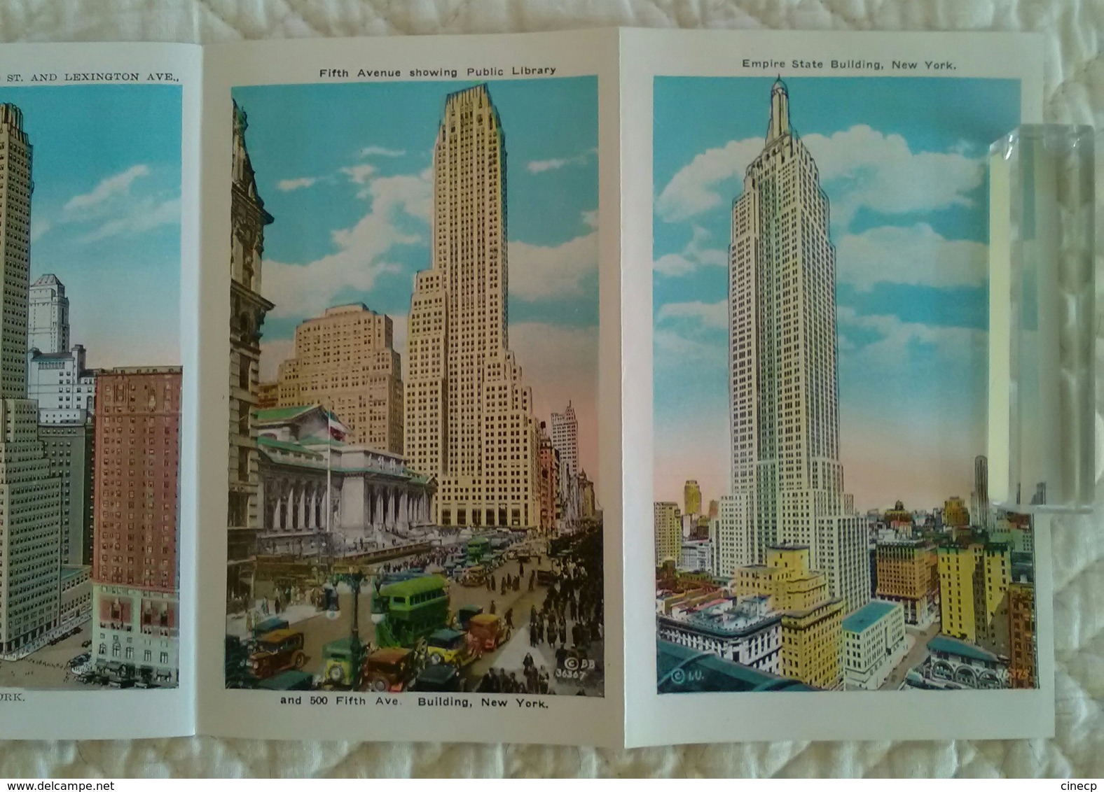 CARNET DEPLIANT ACCORDEON USA - NEW YORK CITY - SOUVENIR FOLDER OF NEW YORK SKYSCRAPERS TB PLAN GRATTE CIEL